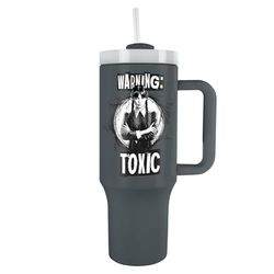 Pyramid International Wednesday Addams 40oz/1200ML Tumbler with Straw and Lid, Advanced Double-Wall Vacuum Insulation, Keeps Cold Up to 11 Hours, Hot Up to 7 Hours, BPA-Free, Spooky Style You'll Love