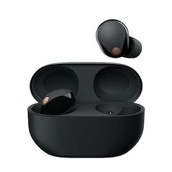 Sony WF-1000XM5 trådlösa brusreducerande hörlurar, Bluetooth, in-ear hörlurar, mikrofon, upp till 24 timmars batteritid, snabbladdning, IPX4, iOS och Android-kompatibel - svart, liten