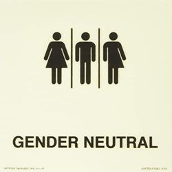 Female, Male and Non-gender specific Sign - 100x100mm - S10