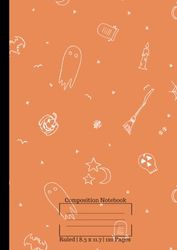 Ghost Halloween composition notebook