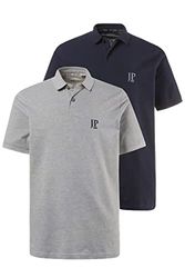 JP 1880 Grote maten heren poloshirt Piquee 1/2 DP, donkermarine, L