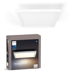 Philips Hue Aurelle vit kvadrat liten (inkluderar en Hue Dimmer Switch): takplafond-panel, Philips Hue White Ambiance, Zigbee & BT, röststyrning via Amazon Alexa, Google Home, Siri