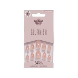 Elegant Touch Perfect - Unghie finte colorate, collezione Nude 24 unghie corte con colla, 24 pezzi (confezione da 1)