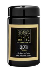 ELEMENTS OF FIVE Breath Premium – Poudre végétale soluble à la menthe poivrée pour thé, smoothies, céréales, lactose et gluten, sans additifs, végétalien – 60 g