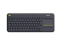 Logitech K400 Plus Keyboard, German Wireless Touch, Black, 920-007127, 920-003100 (Wireless Touch, Black)