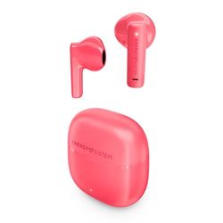 Energy Sistem StreetMusic - Écouteurs True Wireless (Plastique recyclé, 20 Heures d’autonomie, Design Compact, Haut-Parleur de 13 mm, Microphone, Assistant Vocal) Corail