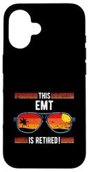 This EMT is Retired Retro Style Sunset Glasses Design Case for iPhone 16