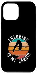 Chlorine Is My Cardio Retro Springboard Diving Style Case for iPhone 12 Pro Max