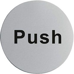 U063 Stainless Steel Door Sign-Push
