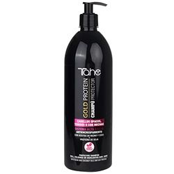 Tahe Gold Protein Shampooing Protecteur Cheveux Colorés avec huiles de Ricin et de noix de Coco et Protéines de Soja (1000 ml)