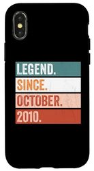 Legend Since October 2010 Happy Birthday Celebration Case for iPhone X/XS