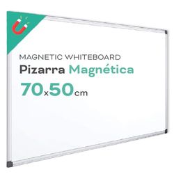 Lavagna magnetica bianca, cornice in alluminio, superficie liscia facile da cancellare, lavagna per prendere appunti, disegnare, insegnare o organizzare, strumento per ufficio e scuola - Ofituria (70