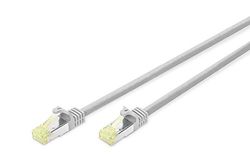 DIGITUS Cavo LAN Cat 6A – 7 m – 100% Component Level – Cavo di rete RJ45 – Schermato S/FTP – Grigio, 7 m – 1 pezzo, 7 m - 1 Pezzi, Cat 6A - S/FTP - LSZH - Component Level