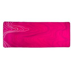 lachineuse - Tappetino per mouse XXL - Mappa topografica - Rosso - 800 x 300 x 3 mm - Decorazione originale - Antiscivolo e resistente all'acqua - Decorazione per ufficio - Idea regalo Giappone Asia