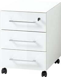 Germania Rollcontainer 4201-84 GW-monteria, i vitt, låsbar, 40 x 55 x 50 cm (B x H x D)