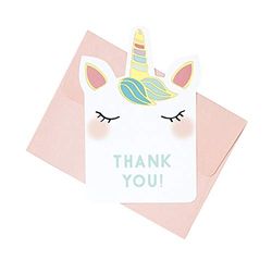 Talking Tables We Heart Unicorn bedankkaartjes 8 stuks, papier