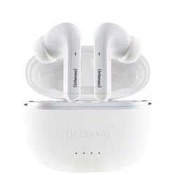 Intenso White Buds TWS True Wireless Hoofdtelefoon T302A met Active Noise Cancelling en tot 35 uur muziekweergave, klein