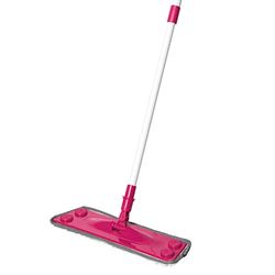Kleeneze KL079619EU7 - Mop a testa piatta multifunzione con manico allungabile, Spugnette morbide/abrasive/in microfibra intercambiabili, Perfetto per i pavimenti duri, mocio easy lavapavimenti