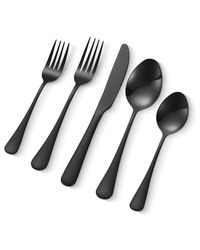 VEVOR Set di Posate in Acciaio Inossidabile per Uso Alimentare, Set Posate Altamente Lucide, Stoviglie in Lavastoviglie, Servizio 8 Persone, Coltello Forchetta Cucchiaio 30 Pezzi in Nero