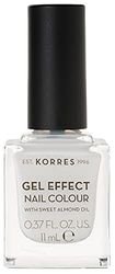KORRES Natural Gel Effect Nail Colour, Porcelain White 11 ml, Vegan
