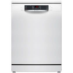 Bosch - Lavavajillas de Libre Instalación, 60 cm de ancho, 13 Servicios, Silencioso, Programa Rápido, Tercera Bandeja para Cubiertos, Blanco, SMS46KW02E