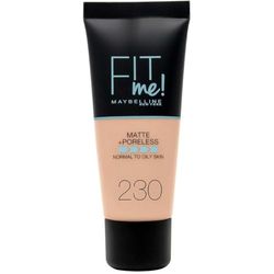 Maybelline Fit Me Foundation, Medium Coverage, Blendable With a Matte and Poreless Finish, For Normal to Oily Skin, Shade: 230 Natural Buff, 30ml