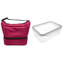 NERTHUS FIH 1513 Thermal Bag for Food and Lunch Box, Polyester, Burgundy