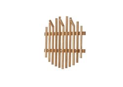 Robas Lund, BANTRY Wall-Mounted Coat Rack Solid Oak Natural Oiled 3 Large Hooks 3 Hooks Round Look W x H x D 58 x 60 x 11 cm