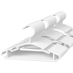 Lot de 60 cintres en Plastique pour vêtements de bébé et Tout-Petits - Blanc