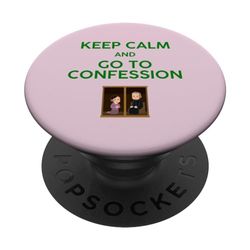 Mantén la calma y ve a la confesión (niña) PopSockets PopGrip Intercambiable