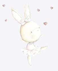 Pegatinas de pared marca sueños de cigüeña. Modelo Dance Rabbit 01