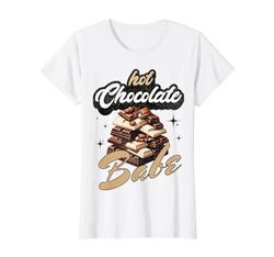 Outfit Cioccolato Caffè Design Divertente Hot Chocolate Girl Maglietta