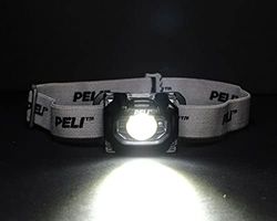 PELI 2750 Torcia Frontale A LED, Torcia Frontale Premium, Alta Qualità Per Elettricisti, Meccanici, Idraulici E In Cantiere, IPX4 Resistente All'Acqua, 259 Lumen, Colore: Nero