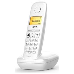 Gigaset A270 - Telefone (telefone DECT, terminal sem fios, alto-falante, 80 entradas, identificador de chamadas, branco) [versão italiana]