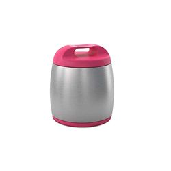 Chicco Infant Thermos Thermos Compact Stainless Steel Baby Food Flask for Babies and Children, Thermal Container for Hot Food, Keeps Temperature Up to 6 Hours, 350 ml - 6+ Months, Pink