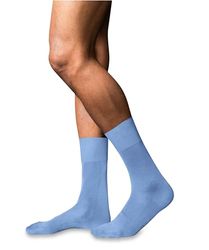 FALKE Heren Sokken No. 9 M SO Katoen eenkleurig 1 Paar, Blauw (Arcticblue 6367), 39-40