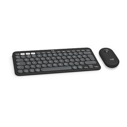Logitech Pebble 2 Combo for Mac, draadloos toetsenbord en muis, dun, stil en draagbaar, aanpasbaar, Bluetooth-muis en -toetsenbord, Easy-Switch, voor macOS, iPadOS, US International QWERTY, Grafiet