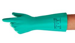 Ansell AlphaTec 37-695VP Guanti di sicurezza da lavoro, Protezione meccanica, taglia 9 (L), Verde (1 Paio)