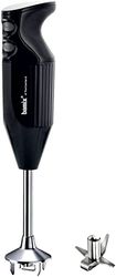 Bamix ONE Black Hand Held Stick Blender with multi-purpose stainless steel blade 160 Watts 2 Speeds, Made in Switzerland Hand Held Food Processor Heavy Duty AC Balanced Motor Smooth Quiet Operation