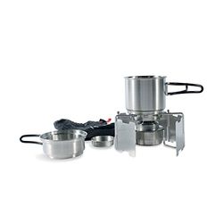 Tatonka Geschirr Alcohol Burner Set - Utensílios de cozinha para campismo, cor transparente
