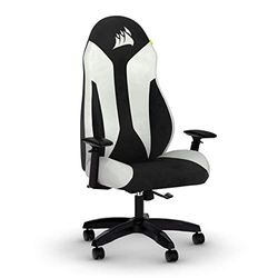 Corsair TC60 FABRIC Fauteuil Gaming (Forme Détendue, Extérieur en Tissu Doux et Respirable, Support Lombaire en Mousse Intégré, Accoudoirs Hautement Ajustables, d’Assemblage Facile) Gris