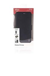 aiino Italian Ideas AIHUP10LCV-BCBK Custodia Booklet B, Cover per Huawei P10 Lite, Case Anticaduta/AntiGraffio e Antiscivolo, Effetto Finta Pelle, Nero