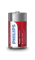 Philips Pilas C - LR14 - Pack de 2 Pilas - Tecnología de Cloruro de Zinc - 3 Años de Vida Útil - 1,5 V