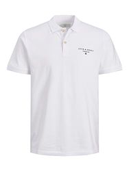 JACK & JONES Jprccmason SS Poloshirt voor heren, Helder wit/detail: jj Aw, XXL