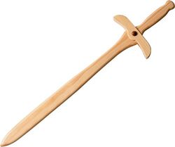 J.G.Schrödel Degen: för riddar- och piratspel, gjorda av robust äkta trä, perfekt karneval- och medeltidsutrustning, 50 cm, ljusbrun (980 0114)