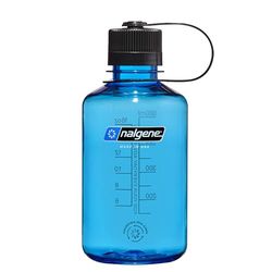 Nalgene Sustain Tritan BPA-fri vattenflaska tillverkad med material härledd av 50% plastavfall, 16 uns, smal mun, skifferblå