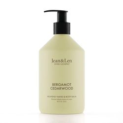 Jean & Len Heavenly Hand & Body Balm Bergamota y Cedro, para un cuidado perfumado, con aceite de argán y manteca de karité ecológicos, sin parabenos ni siliconas, 500 ml