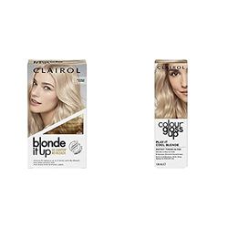 Clairol Blonde It Up Permanent Hair Dye, Platinum Blonde & Colour Gloss Up Conditioner, Play It Cool Blonde