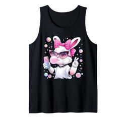 Carino Bunny Selfie Bubblegum Aesthetic Custom del giorno di Canotta