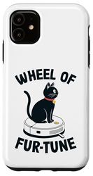Wheel Of Fur-Tune Cat On Robot Vacuum Cleaner Cat Case for iPhone 11